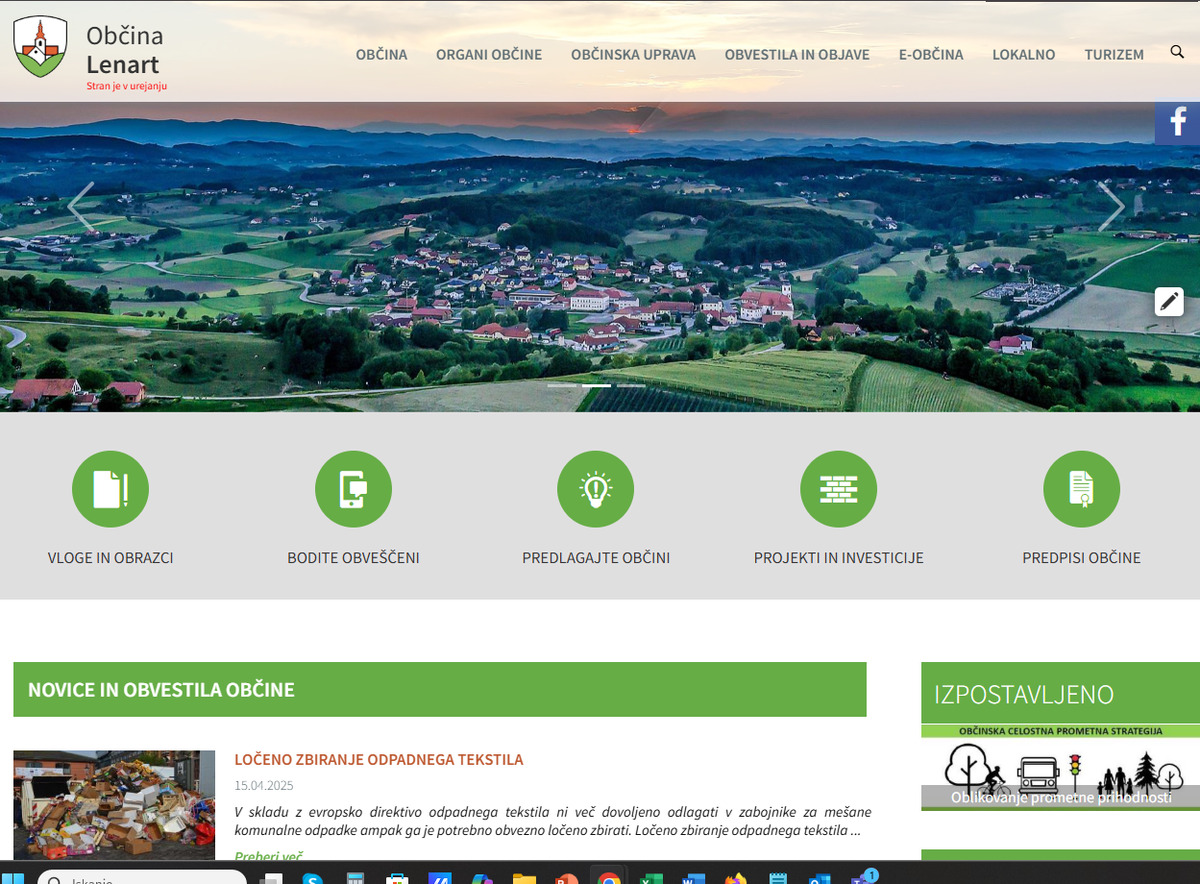 Spletna stran Občine Lenart